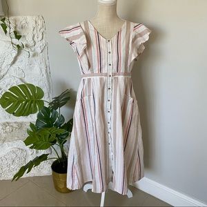 June & Hudson Striped cotton dress
